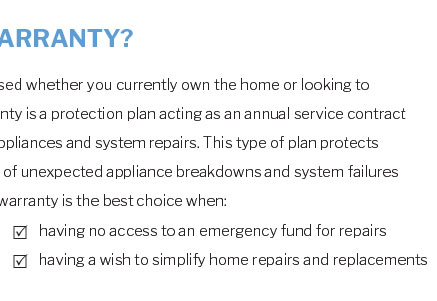 home warranty program